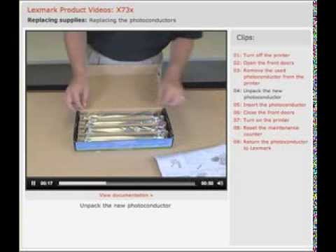 Replacing Photoconductors on Lexmark X73x, X74x, C73x, C74x Series Laser MFP's and Printers