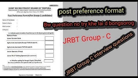 JRBT Group C interview ll post preference format 2022 ll  Best of luck