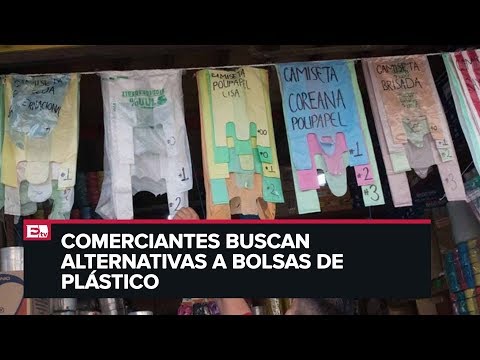Comerciantes afectados por la prohibición de bolsas de plástico