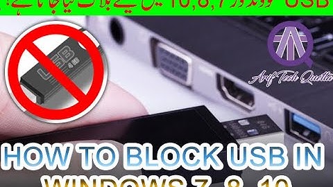 How to enable or disable USB ports in Microsoft windows 10/8/7