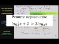 Математика Решите неравенство (log3)^2 x + 2 больше 3log3 x