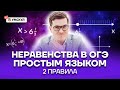 Неравенства. 2 правила для решения | Математика ОГЭ 2022 | Умскул