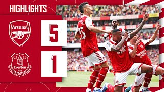 HIGHLIGHTS | Arsenal vs Everton (5-1) | Martinelli, Nketiah, Cedric, Gabriel, Odegaard