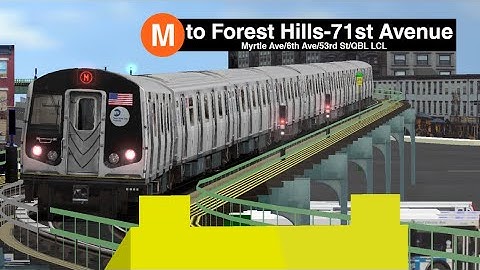 OpenBVE (R160A Alstom) M Train from Metropolitan Avenue to Forest Hills-71st Avenue (Weekday)