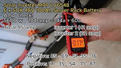 Solar Inverter MPP LV6548 & SOK Battery Amp check!