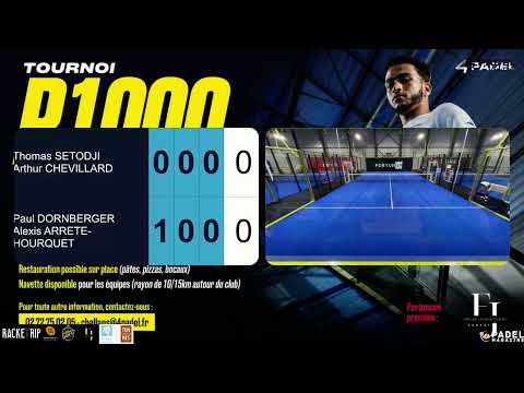 P1000 4PADEL CHALLANS - 1/2 - SETODJI / CHEVILLARD vs DORNBERGER / ARRETE-HOURQUET