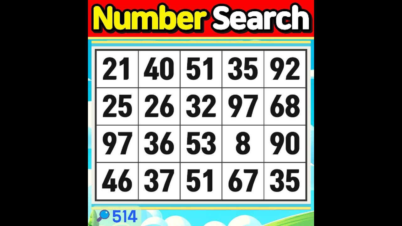 Number Search #514 You’re already doing well enough right now.【Match | brain game | puzzle 】