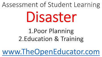 Assessment of Student Learning Outcomes SLO Failure Disaster | Why