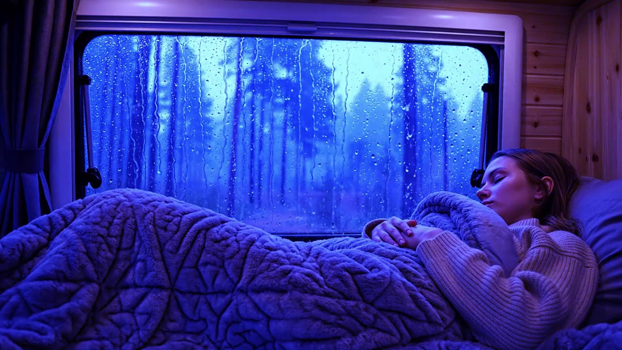 Van Life Rain for Sleeping – 8 Hours of Real Rainfall on Roof Without Any Thunder