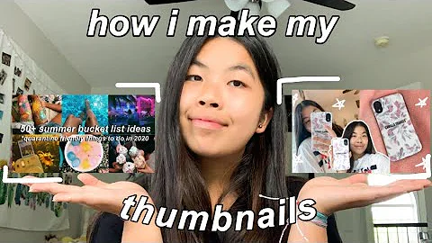 how i make my THUMBNAILS on an IPHONE *easy, quick...