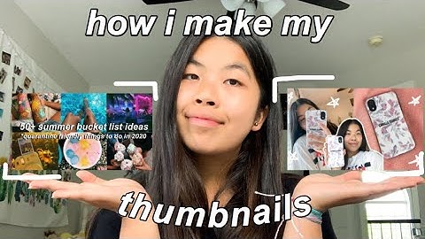 how i make my THUMBNAILS on an IPHONE *easy, quick, free*