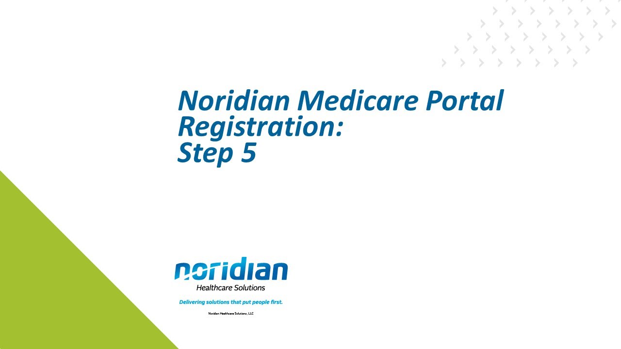 Noridian Medicare Portal Registration Step 5 YouTube