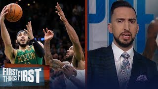 Jayson Tatum shut Kawhi down in Clippers loss to Celtics — Nick Wright | NBA | FIRST THINGS FIRST