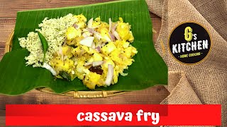 CASSAVA BOILED AND FRIED WITH COCONUT SAMBOL