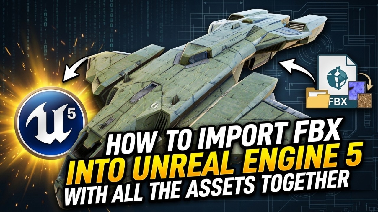 How to Import FBX file into unreal engine 5 scene with all the assets ...