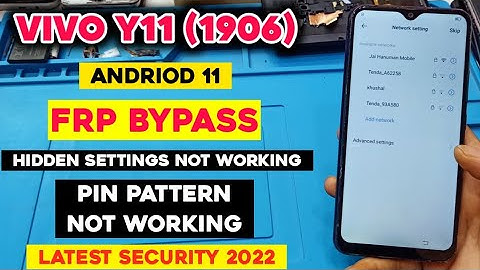 Vivo Y11 (1906) Andriod 11 Frp Bypass | Hidden Settings For Android Not Working| Security Patch 2022