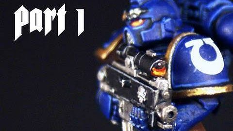 How to paint Ultramarines Space Marine part 1 by Lester Bursley