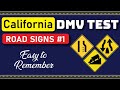 Road signs practice test 1  california dmv written test 2024