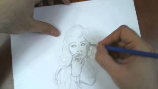 photo How To Draw Art Nouveau Faces art nouveau style portrait sketch