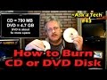 How to Burn a CD or DVD Disk in Windows - Ask a Tech #43