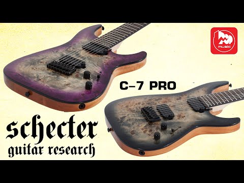 Видео: SCHECTER C-7 PRO - 7-струнная электрогитара-баритон в двух цветах