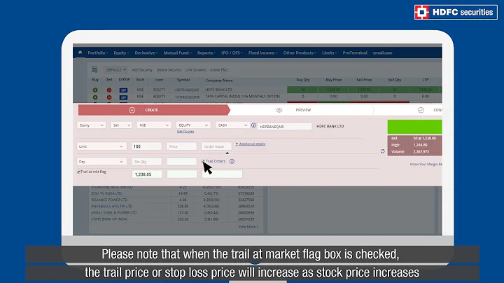 Trailing Stop-loss Order (TSL) with Book Profit | HDFC Securities - DayDayNews