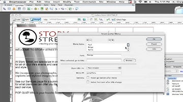 How to Add a Jump Menu With Dreamweaver