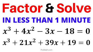 How to Factor and Solve Cubic Equations in Less Than a Minute | Quick & Simple Explanation