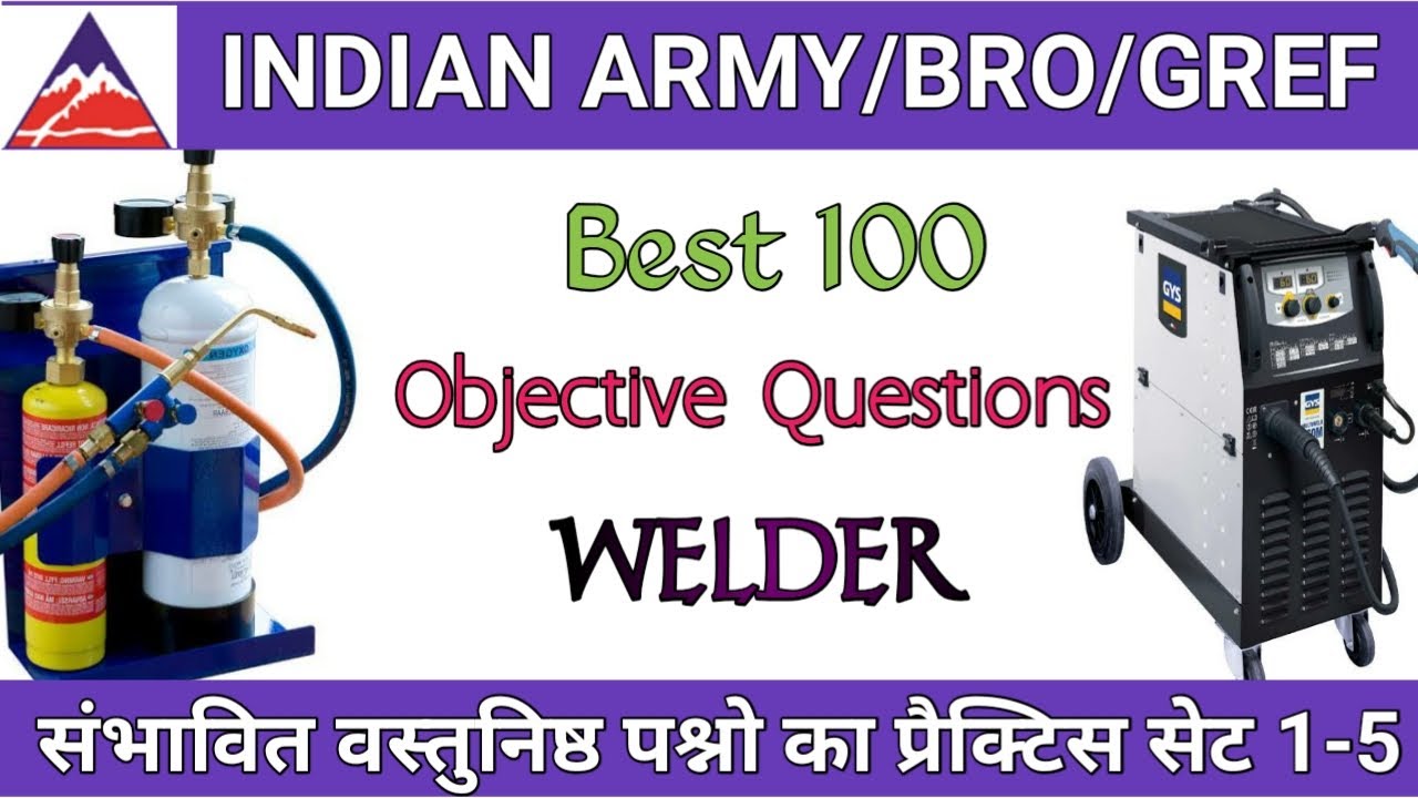 bro recruitment welder best 100 objective questions||border road organisation||indian army rally