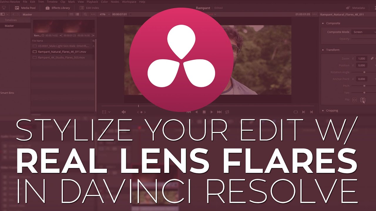 How to Add Real Lens Flares to Your Video in DaVinci Resolve YouTube