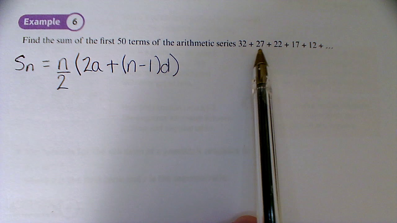 Year 2 Pure - P3.2 Arithmetic Series - Example 6 - YouTube