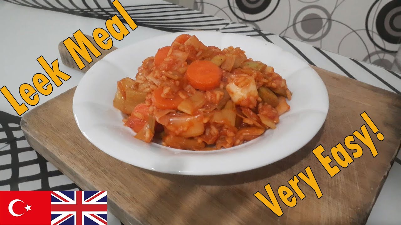 Kolay pırasa yemeği tarifi. Çok pratik! / Easy leek meal recipe. Very practical! Turkish-English