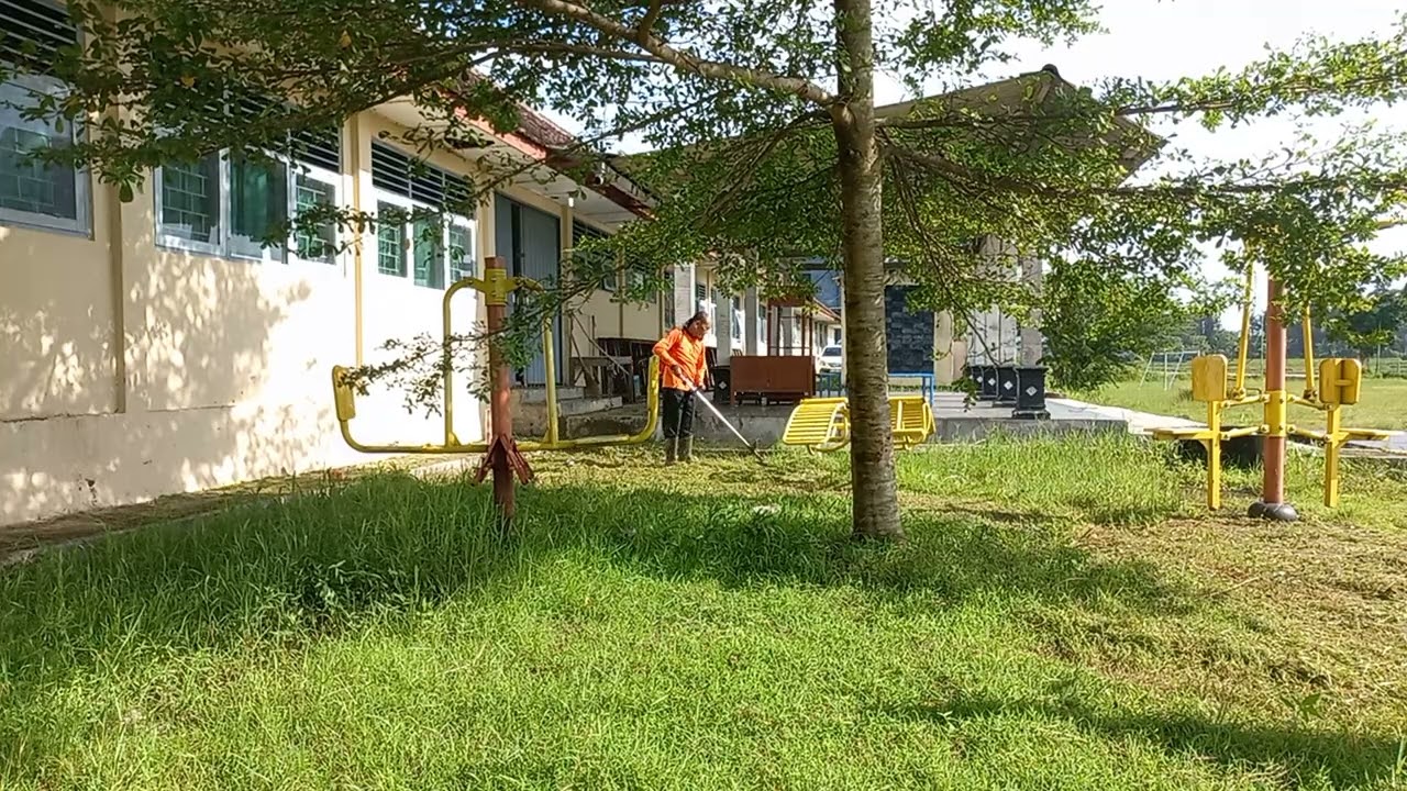 Rumput..Kalau dibiarkan semakin...kumuh lingkungan smpn1nanggulan kulonprogo