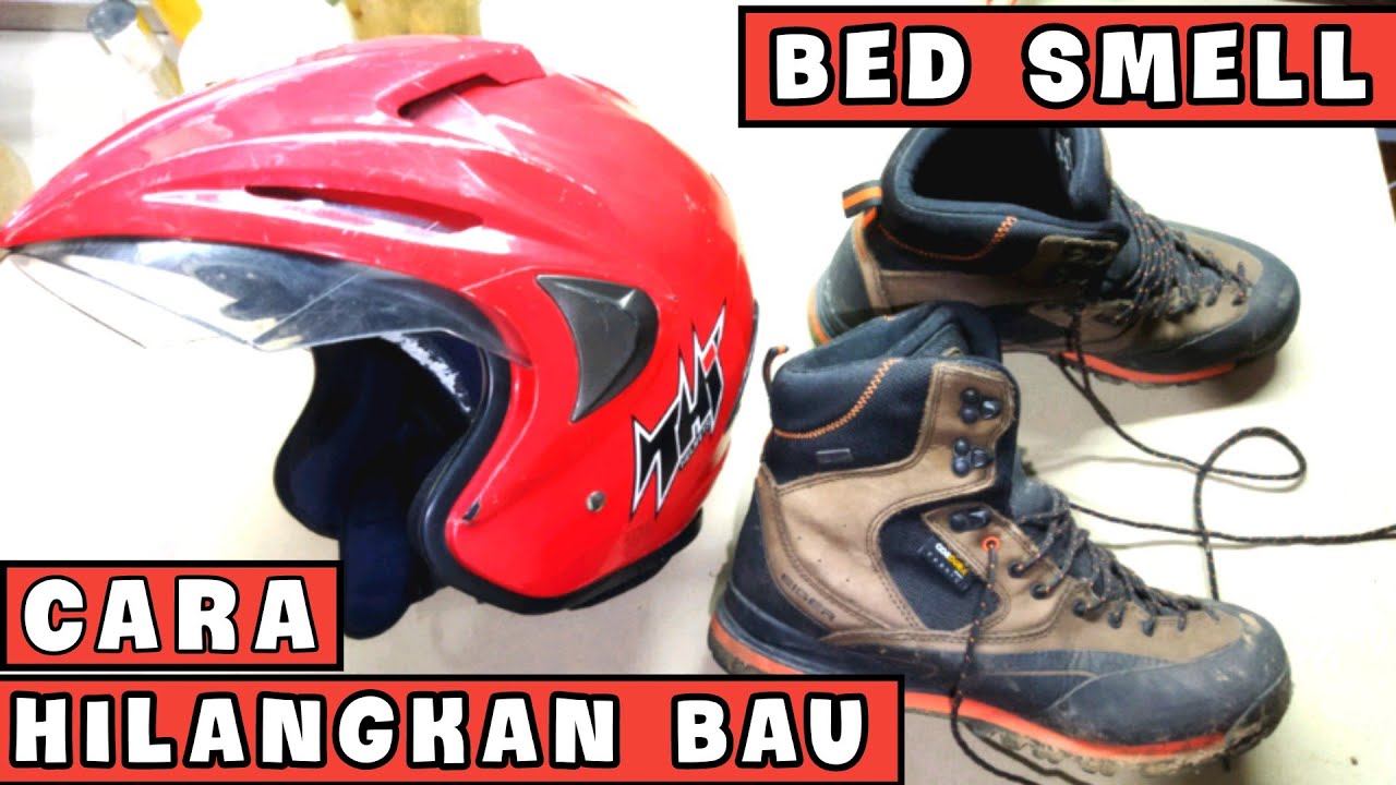 Update cara hilangkan BAU SEPATU HELM dengan satu bahan - cara dan gaya