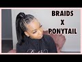 PONYTAIL WITH BRAIDS X ELASTIC BANDS!! || INVISIBLE PONYTAIL
