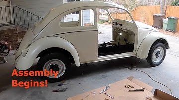 1961 VW Beetle (65 Pan) - Assembly Begins! Fenders, Body - 075