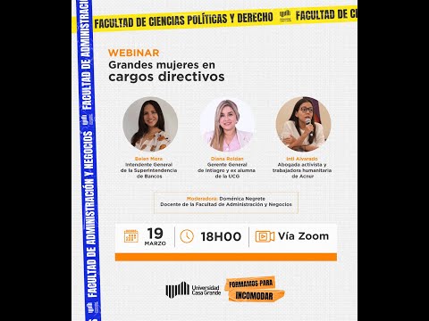 Webinar: 'Grandes mujeres en cargos directivos'