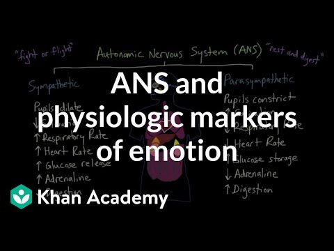 Autonomic nervous system (ANS) and physiologic markers of emotion | MCAT | Khan Academy