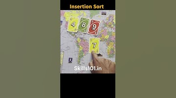 Insertion Sort = Sorting Cards in Your Hand 🎴 | Easy Explanation  #codinginhindi #coding #skills101