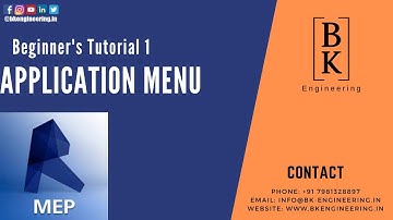 How to open application menu in Revit architect | Bk engineering | civil/ Architect