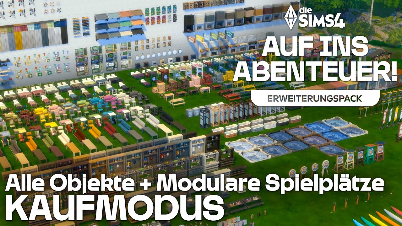 Kaufmodus Objekte + Modularer Spielplatz bauen 🏹 💚 Die Sims 4 Auf ins Abenteuer Pack
