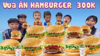 Thử Thách Người Cuối Cùng Ngừng Ăn Hamburger Sẽ Được 300K [ Trang And Vinh ]