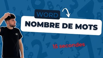 15 secondes pour calculer le nombre de mots sur Word !
