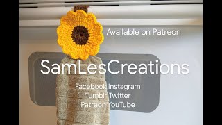 Sunflower Crochet Hand Towel Holder Tutorial