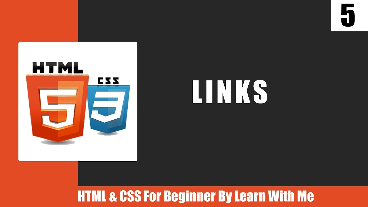 HTML and CSS For Beginners - Links - YouTube