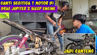 RESTORASI  |  MOTOR DRAG JUPITER Z 180CC (GANTI SETIR / SEGITIGA PENDEK)