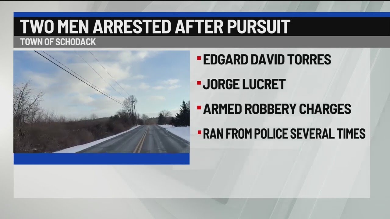 Two men arrested after pursuit - YouTube