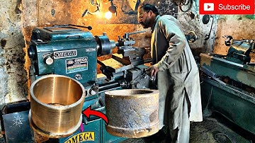 Manufacturing Underwheel Brass Bush of Excavator Machine || Fantastic Work ||