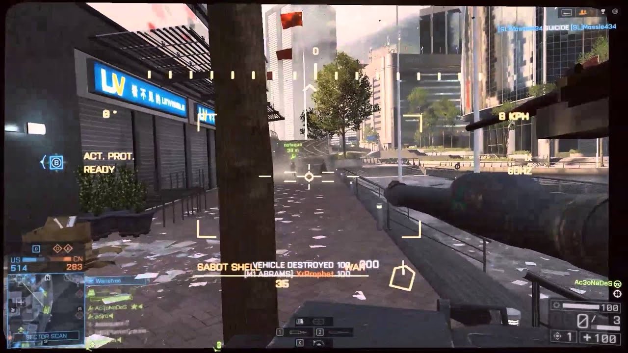 Battlefield 4 Tank Sabot Shell vs Helicopter