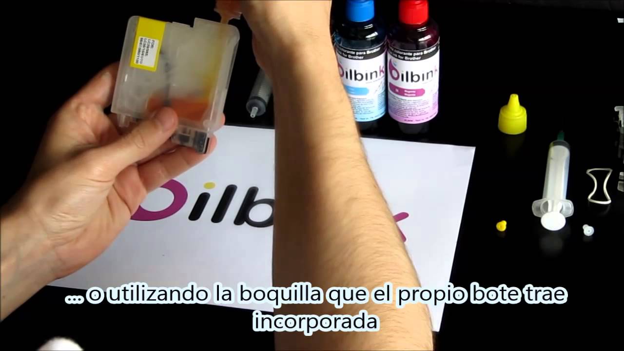 Como recargar cartuchos recargables LC980 - LC985 - LC1100 para impresoras  Brother - YouTube